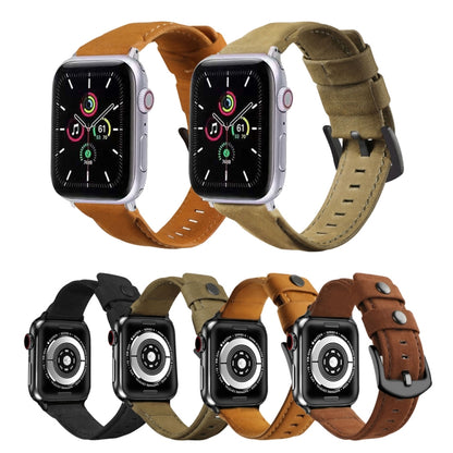 Genuine Leather Replacement Strap Watchband, For Apple Watch 5 & 4 40mm / 3 & 2 & 1 38mm