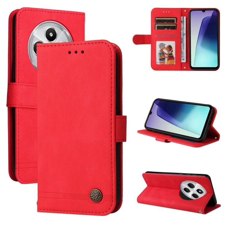 Skin Feel Life Tree Metal Button Leather Phone Case, For Redmi Note 14 4G 163.25mm Global, For Redmi Note 14 5G, For Redmi Note 14 Pro 5G / Note 14 Pro+ 5G, For Redmi 14C 4G, For Redmi K70 Ultra, For Redmi 13 4G / Redmi Note 13R