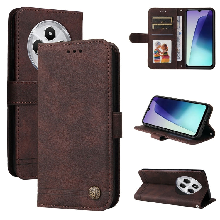 Skin Feel Life Tree Metal Button Leather Phone Case, For Redmi Note 14 4G 163.25mm Global, For Redmi Note 14 5G, For Redmi Note 14 Pro 5G / Note 14 Pro+ 5G, For Redmi 14C 4G, For Redmi K70 Ultra, For Redmi 13 4G / Redmi Note 13R