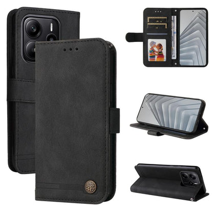 Skin Feel Life Tree Metal Button Leather Phone Case, For Redmi Note 14 4G 163.25mm Global, For Redmi Note 14 5G, For Redmi Note 14 Pro 5G / Note 14 Pro+ 5G, For Redmi 14C 4G, For Redmi K70 Ultra, For Redmi 13 4G / Redmi Note 13R