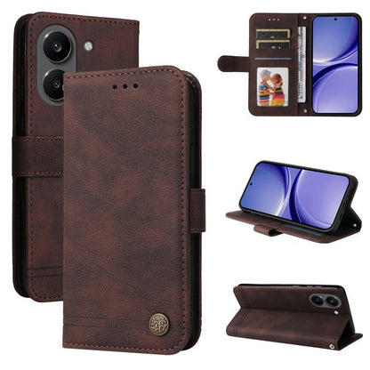 Skin Feel Life Tree Metal Button Leather Phone Case, For Redmi Note 17 5G / 4G Global 171mm, For Redmi Note 17 Pro+ 5G Global 163mm, For Redmi 17 5G / 4G Global 170mm, For Redmi 15a 5G, For Redmi Turbo 5 Max 5G / Poco X8 Pro Max 5G                     ...