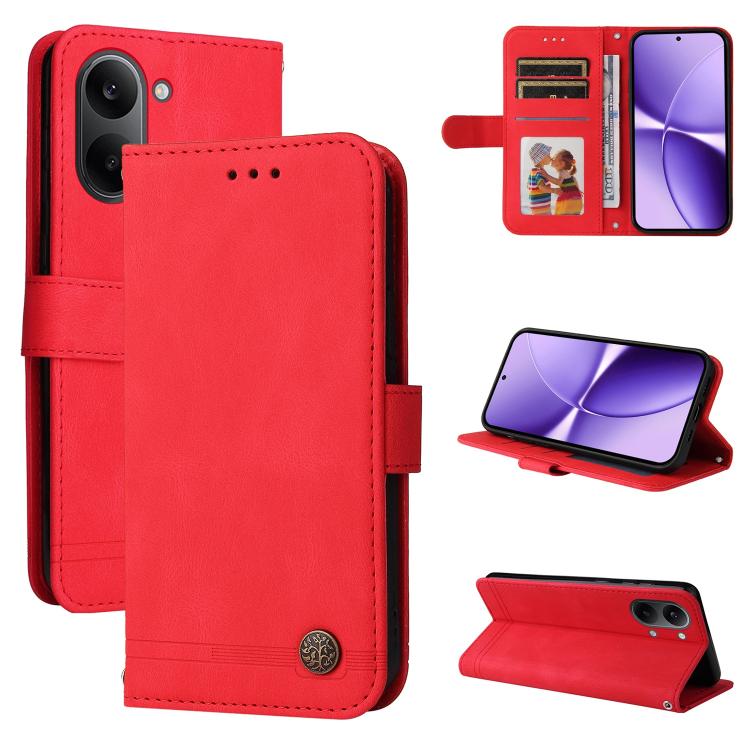 Skin Feel Life Tree Metal Button Leather Phone Case, For Redmi Note 17 5G / 4G Global 171mm, For Redmi Note 17 Pro+ 5G Global 163mm, For Redmi 17 5G / 4G Global 170mm, For Redmi 15a 5G, For Redmi Turbo 5 Max 5G / Poco X8 Pro Max 5G                     ...
