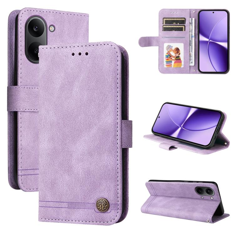 Skin Feel Life Tree Metal Button Leather Phone Case, For Redmi Note 17 5G / 4G Global 171mm, For Redmi Note 17 Pro+ 5G Global 163mm, For Redmi 17 5G / 4G Global 170mm, For Redmi 15a 5G, For Redmi Turbo 5 Max 5G / Poco X8 Pro Max 5G                     ...
