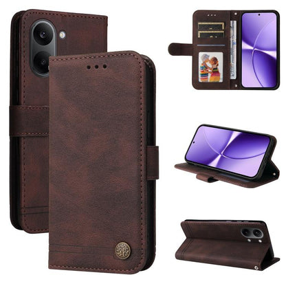 Skin Feel Life Tree Metal Button Leather Phone Case, For Redmi Note 17 5G / 4G Global 171mm, For Redmi Note 17 Pro+ 5G Global 163mm, For Redmi 17 5G / 4G Global 170mm, For Redmi 15a 5G, For Redmi Turbo 5 Max 5G / Poco X8 Pro Max 5G                     ...