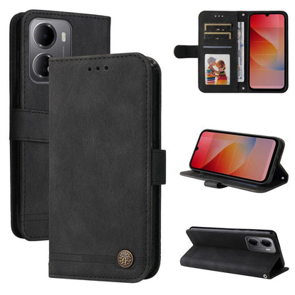 Skin Feel Life Tree Metal Button Leather Phone Case, For Redmi 15a 5G, For Redmi Turbo 5 Max 5G / Poco X8 Pro Max 5G, For Redmi Turbo 5 5G / Poco X8 Pro 5G, For Redmi Note 15 Pro+ 5G 163.3mm / Poco M8 Pro 5G                                             ...