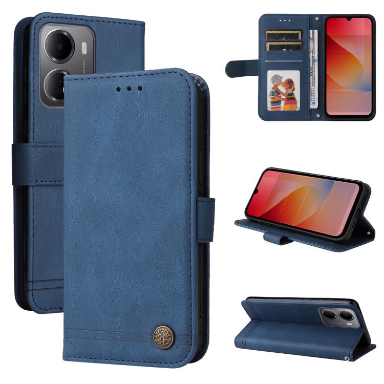Skin Feel Life Tree Metal Button Leather Phone Case, For Redmi 15a 5G, For Redmi Turbo 5 Max 5G / Poco X8 Pro Max 5G, For Redmi Turbo 5 5G / Poco X8 Pro 5G, For Redmi Note 15 Pro+ 5G 163.3mm / Poco M8 Pro 5G                                             ...