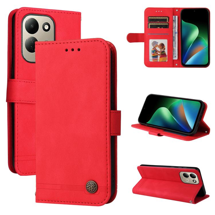 Skin Feel Life Tree Metal Button Leather Phone Case, For Redmi Note 17 5G / 4G Global 171mm, For Redmi Note 17 Pro+ 5G Global 163mm, For Redmi 17 5G / 4G Global 170mm, For Redmi 15a 5G, For Redmi Turbo 5 Max 5G / Poco X8 Pro Max 5G                     ...