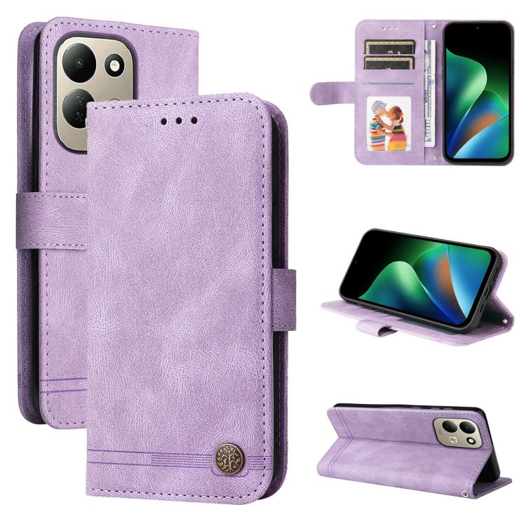 Skin Feel Life Tree Metal Button Leather Phone Case, For Redmi Note 17 5G / 4G Global 171mm, For Redmi Note 17 Pro+ 5G Global 163mm, For Redmi 17 5G / 4G Global 170mm, For Redmi 15a 5G, For Redmi Turbo 5 Max 5G / Poco X8 Pro Max 5G                     ...