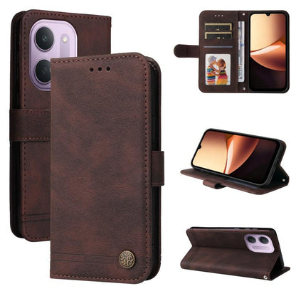 Skin Feel Life Tree Metal Button Leather Phone Case, For Redmi Note 17 5G / 4G Global 169.7mm, For Redmi 17C 5G, For Redmi Note 17 Pro+ 5G Global 163.4mm, For Redmi 17 5G / 4G Global 170mm, For Redmi K90 Max 5G / K90 Ultra 5G, For Redmi 15a 5G         ...