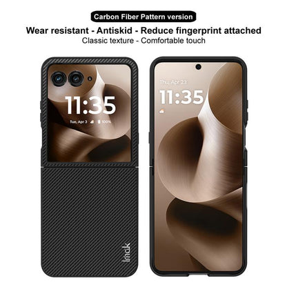 imak Ruiyi Series Carbon Fiber PU + PC Phone Case, For Motorola Razr 60 Ultra, For Motorola Razr 50 Ultra / Razr+ 2024, For Motorola Razr 50 / Razr 2024