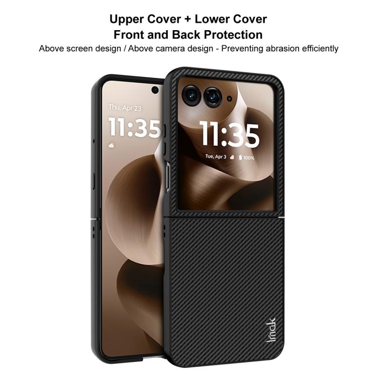 imak Ruiyi Series Carbon Fiber PU + PC Phone Case, For Motorola Razr 60 Ultra, For Motorola Razr 50 Ultra / Razr+ 2024, For Motorola Razr 50 / Razr 2024