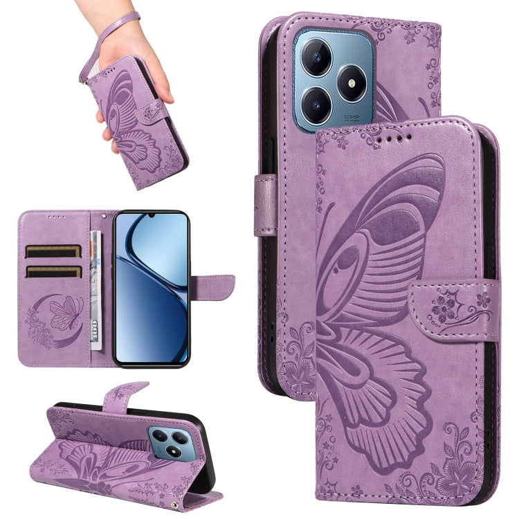 Swallowtail Butterfly Embossed Leather Phone Case, For Realme C85 5G/15X 5G India, For Realme C85 Pro 4G, For Realme 15T 5G, For Realme C71 4G India, For Realme 15 5G, For Realme 14x 5G, For Realme C63 / C61 Global