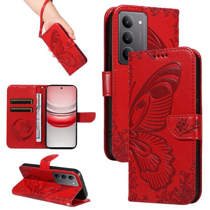 Swallowtail Butterfly Embossed Leather Phone Case, For Realme C85 5G/15X 5G India, For Realme C85 Pro 4G, For Realme 15T 5G, For Realme C71 4G India, For Realme 15 5G, For Realme 14x 5G, For Realme C63 / C61 Global