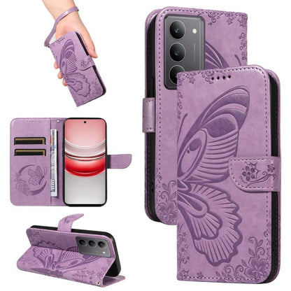 Swallowtail Butterfly Embossed Leather Phone Case, For Realme C85 5G/15X 5G India, For Realme C85 Pro 4G, For Realme 15T 5G, For Realme C71 4G India, For Realme 15 5G, For Realme 14x 5G, For Realme C63 / C61 Global