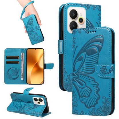 Swallowtail Butterfly Embossed Leather Phone Case, For Realme C85 5G/15X 5G India, For Realme C85 Pro 4G, For Realme 15T 5G, For Realme C71 4G India, For Realme 15 5G, For Realme 14x 5G, For Realme C63 / C61 Global