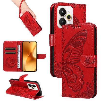 Swallowtail Butterfly Embossed Leather Phone Case, For Realme C85 5G/15X 5G India, For Realme C85 Pro 4G, For Realme 15T 5G, For Realme C71 4G India, For Realme 15 5G, For Realme 14x 5G, For Realme C63 / C61 Global