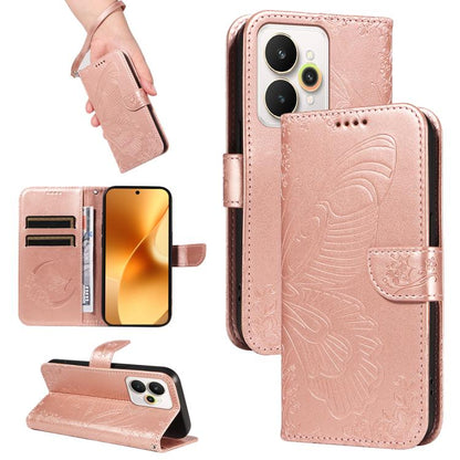 Swallowtail Butterfly Embossed Leather Phone Case, For Realme C85 5G/15X 5G India, For Realme C85 Pro 4G, For Realme 15T 5G, For Realme C71 4G India, For Realme 15 5G, For Realme 14x 5G, For Realme C63 / C61 Global
