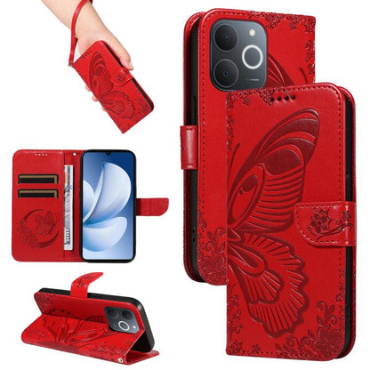 Swallowtail Butterfly Embossed Leather Phone Case, For Realme C85 5G/15X 5G India, For Realme C85 Pro 4G, For Realme 15T 5G, For Realme C71 4G India, For Realme 15 5G, For Realme 14x 5G, For Realme C63 / C61 Global