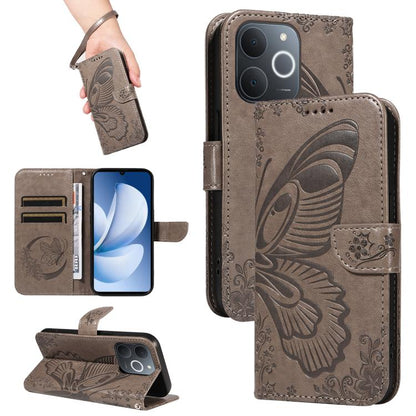 Swallowtail Butterfly Embossed Leather Phone Case, For Realme C85 5G/15X 5G India, For Realme C85 Pro 4G, For Realme 15T 5G, For Realme C71 4G India, For Realme 15 5G, For Realme 14x 5G, For Realme C63 / C61 Global