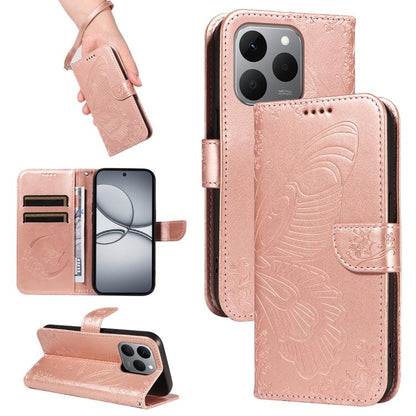 Swallowtail Butterfly Embossed Leather Phone Case, For Realme C85 5G/15X 5G India, For Realme C85 Pro 4G, For Realme 15T 5G, For Realme C71 4G India, For Realme 15 5G, For Realme 14x 5G, For Realme C63 / C61 Global