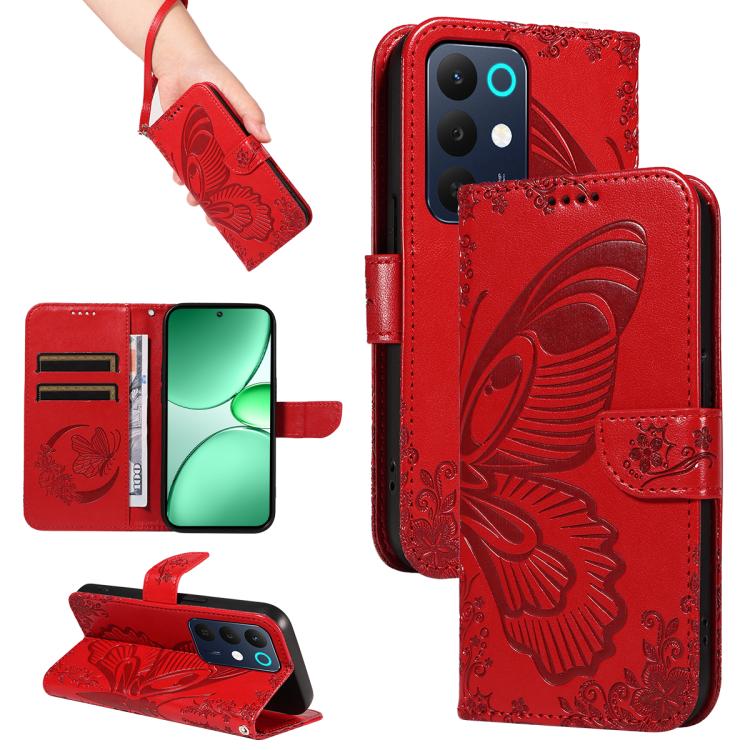 Swallowtail Butterfly Embossed Leather Phone Case, For Realme C85 5G/15X 5G India, For Realme C85 Pro 4G, For Realme 15T 5G, For Realme C71 4G India, For Realme 15 5G, For Realme 14x 5G, For Realme C63 / C61 Global