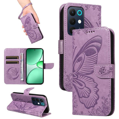 Swallowtail Butterfly Embossed Leather Phone Case, For Realme C85 5G/15X 5G India, For Realme C85 Pro 4G, For Realme 15T 5G, For Realme C71 4G India, For Realme 15 5G, For Realme 14x 5G, For Realme C63 / C61 Global