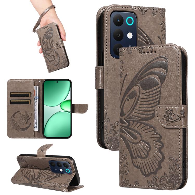 Swallowtail Butterfly Embossed Leather Phone Case, For Realme C85 5G/15X 5G India, For Realme C85 Pro 4G, For Realme 15T 5G, For Realme C71 4G India, For Realme 15 5G, For Realme 14x 5G, For Realme C63 / C61 Global