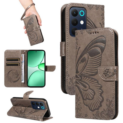 Swallowtail Butterfly Embossed Leather Phone Case, For Realme C85 5G/15X 5G India, For Realme C85 Pro 4G, For Realme 15T 5G, For Realme C71 4G India, For Realme 15 5G, For Realme 14x 5G, For Realme C63 / C61 Global