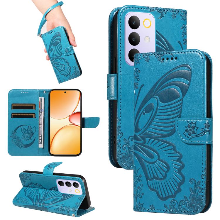 Swallowtail Butterfly Embossed Leather Phone Case, For Realme C85 5G/15X 5G India, For Realme C85 Pro 4G, For Realme 15T 5G, For Realme C71 4G India, For Realme 15 5G, For Realme 14x 5G, For Realme C63 / C61 Global