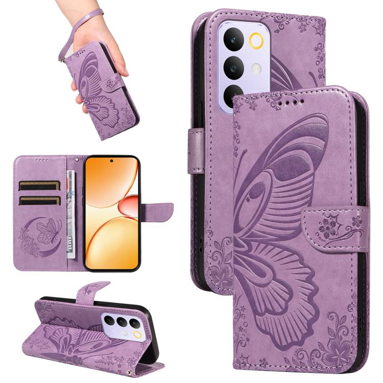 Swallowtail Butterfly Embossed Leather Phone Case, For Realme C85 5G/15X 5G India, For Realme C85 Pro 4G, For Realme 15T 5G, For Realme C71 4G India, For Realme 15 5G, For Realme 14x 5G, For Realme C63 / C61 Global