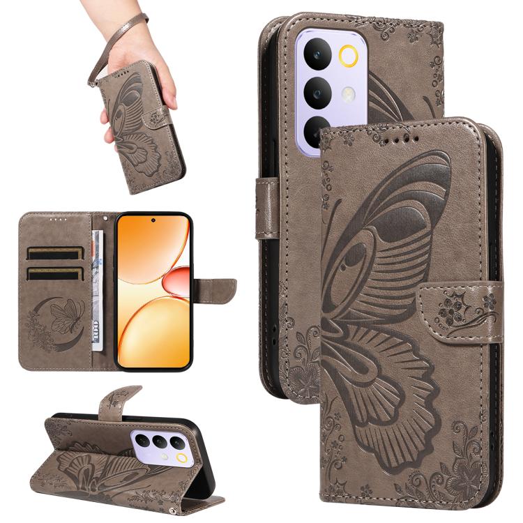 Swallowtail Butterfly Embossed Leather Phone Case, For Realme C85 5G/15X 5G India, For Realme C85 Pro 4G, For Realme 15T 5G, For Realme C71 4G India, For Realme 15 5G, For Realme 14x 5G, For Realme C63 / C61 Global