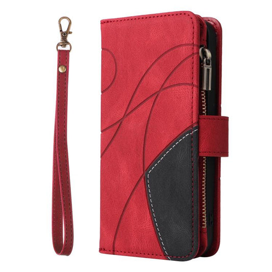 Dual-color 9 Card Slots Zipper Wallet Leather Phone Case, For iPhone 18 Pro / 17 Pro, For iPhone 18 Pro Max / 17 Pro Max, For iPhone 17e / 16e, For iPhone 17, For iPhone Air, For iPhone 16 Pro Max, For iPhone 16 Pro, For iPhone 16 Plus, For iPhone 16