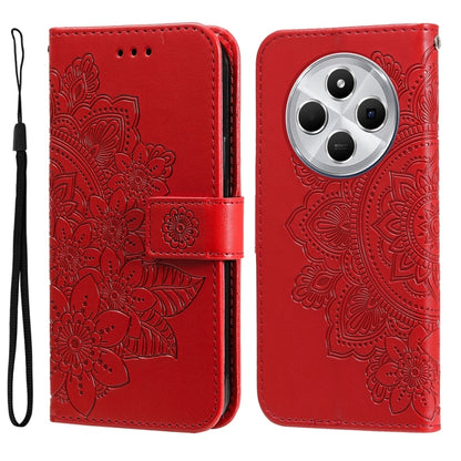 Seven-petal Flowers Embossing Leather Phone Case, For Redmi Note 14 4G 163.25mm Global, For Redmi Note 14 5G, For Redmi Note 14 Pro 5G / Note 14 Pro+ 5G, For Redmi 14C 4G, For Redmi K70 Ultra, For Redmi 13 4G / Redmi Note 13R