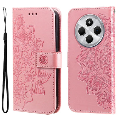 Seven-petal Flowers Embossing Leather Phone Case, For Redmi Note 14 4G 163.25mm Global, For Redmi Note 14 5G, For Redmi Note 14 Pro 5G / Note 14 Pro+ 5G, For Redmi 14C 4G, For Redmi K70 Ultra, For Redmi 13 4G / Redmi Note 13R