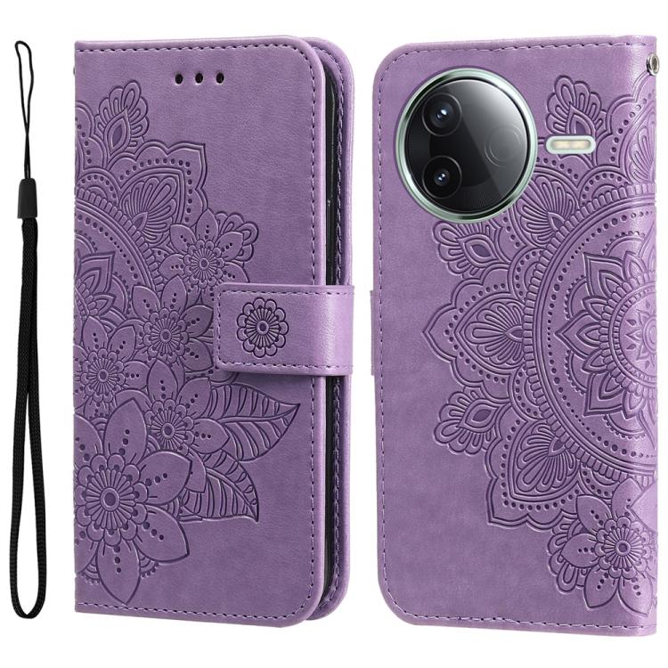 Seven-petal Flowers Embossing Leather Phone Case, For Redmi Turbo 4 / Xiaomi Poco X7 Pro, For Redmi K80 Pro, For Redmi K80, For Redmi Note 14 4G 163.25mm Global, For Redmi Note 14 5G, For Redmi Note 14 Pro 5G / Note 14 Pro+ 5G, For Redmi 14C 4G        ...