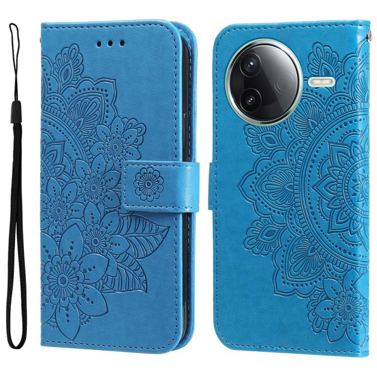 Seven-petal Flowers Embossing Leather Phone Case, For Redmi Turbo 4 / Xiaomi Poco X7 Pro, For Redmi K80 Pro, For Redmi K80, For Redmi Note 14 4G 163.25mm Global, For Redmi Note 14 5G, For Redmi Note 14 Pro 5G / Note 14 Pro+ 5G, For Redmi 14C 4G        ...