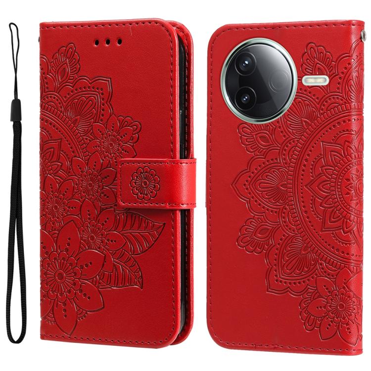 Seven-petal Flowers Embossing Leather Phone Case, For Redmi Turbo 4 / Xiaomi Poco X7 Pro, For Redmi K80 Pro, For Redmi K80, For Redmi Note 14 4G 163.25mm Global, For Redmi Note 14 5G, For Redmi Note 14 Pro 5G / Note 14 Pro+ 5G, For Redmi 14C 4G        ...