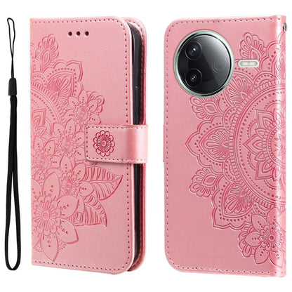 Seven-petal Flowers Embossing Leather Phone Case, For Redmi Turbo 4 / Xiaomi Poco X7 Pro, For Redmi K80 Pro, For Redmi K80, For Redmi Note 14 4G 163.25mm Global, For Redmi Note 14 5G, For Redmi Note 14 Pro 5G / Note 14 Pro+ 5G, For Redmi 14C 4G        ...