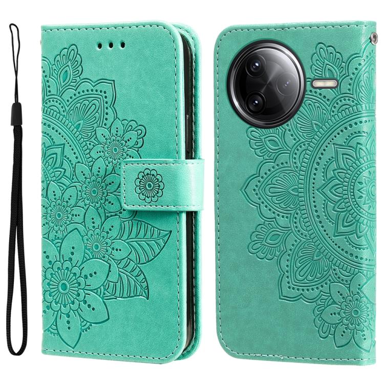Seven-petal Flowers Embossing Leather Phone Case, For Redmi Turbo 4 / Xiaomi Poco X7 Pro, For Redmi K80 Pro, For Redmi K80, For Redmi Note 14 4G 163.25mm Global, For Redmi Note 14 5G, For Redmi Note 14 Pro 5G / Note 14 Pro+ 5G, For Redmi 14C 4G        ...