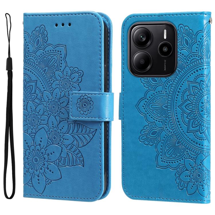 Seven-petal Flowers Embossing Leather Phone Case, For Redmi Turbo 4 / Xiaomi Poco X7 Pro, For Redmi K80 Pro, For Redmi K80, For Redmi Note 14 4G 163.25mm Global, For Redmi Note 14 5G, For Redmi Note 14 Pro 5G / Note 14 Pro+ 5G, For Redmi 14C 4G        ...
