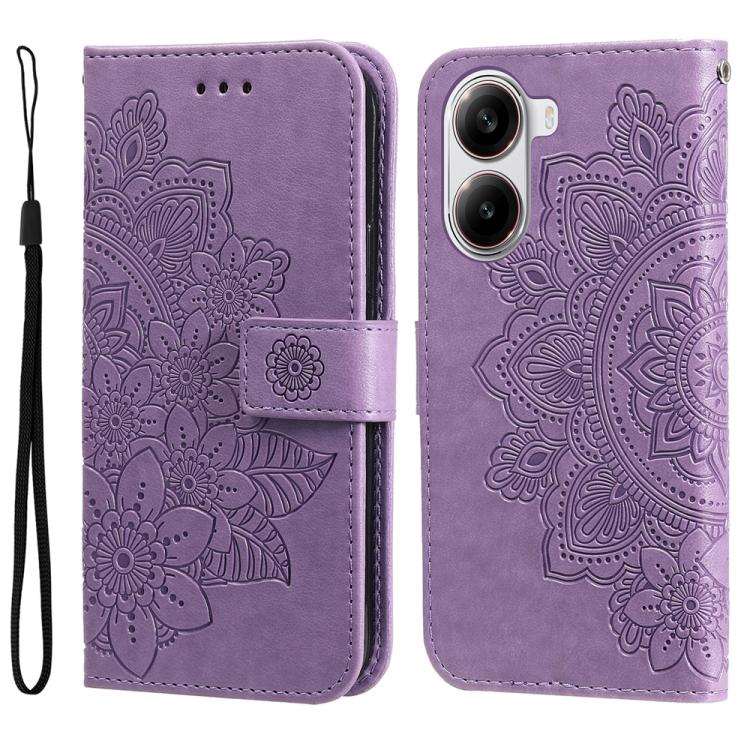 Seven-petal Flowers Embossing Leather Phone Case, For Redmi Turbo 4 / Xiaomi Poco X7 Pro, For Redmi K80 Pro, For Redmi K80, For Redmi Note 14 4G 163.25mm Global, For Redmi Note 14 5G, For Redmi Note 14 Pro 5G / Note 14 Pro+ 5G, For Redmi 14C 4G        ...
