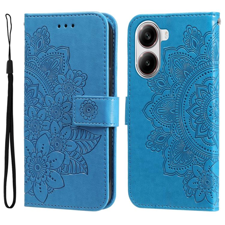 Seven-petal Flowers Embossing Leather Phone Case, For Redmi Turbo 4 / Xiaomi Poco X7 Pro, For Redmi K80 Pro, For Redmi K80, For Redmi Note 14 4G 163.25mm Global, For Redmi Note 14 5G, For Redmi Note 14 Pro 5G / Note 14 Pro+ 5G, For Redmi 14C 4G        ...