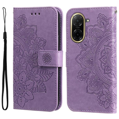 Seven-petal Flowers Embossing Leather Phone Case, For Redmi 15a 5G, For Redmi Turbo 5 Max 5G / Poco X8 Pro Max 5G, For Redmi Turbo 5 5G / Poco X8 Pro 5G, For Redmi Note 15 Pro+ 5G 163.3mm / Poco M8 Pro 5G                                                ...