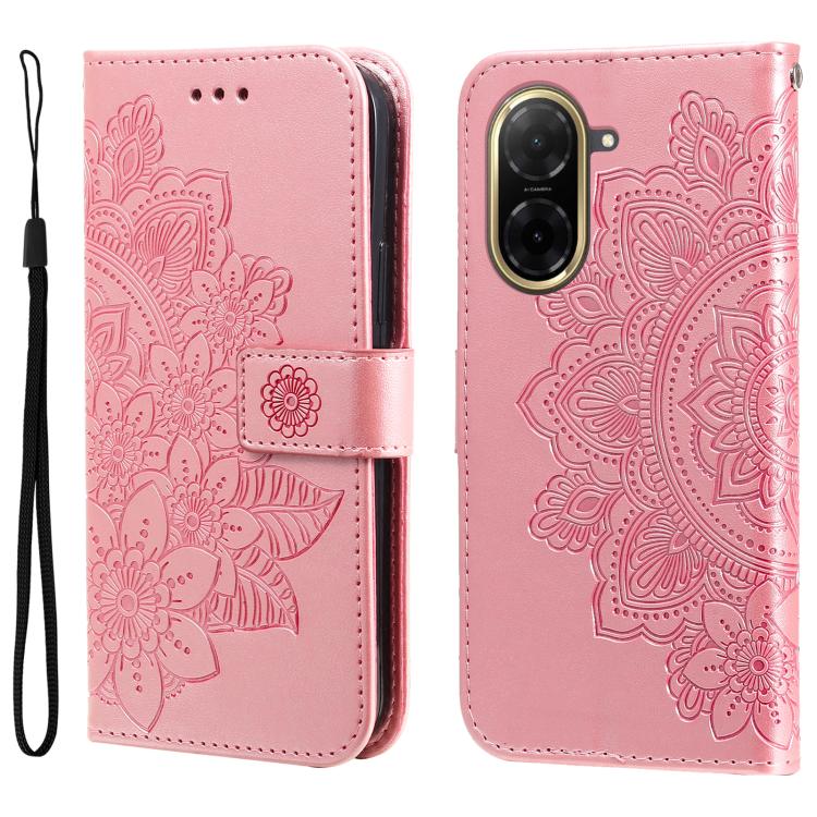 Seven-petal Flowers Embossing Leather Phone Case, For Redmi 15a 5G, For Redmi Turbo 5 Max 5G / Poco X8 Pro Max 5G, For Redmi Turbo 5 5G / Poco X8 Pro 5G, For Redmi Note 15 Pro+ 5G 163.3mm / Poco M8 Pro 5G                                                ...