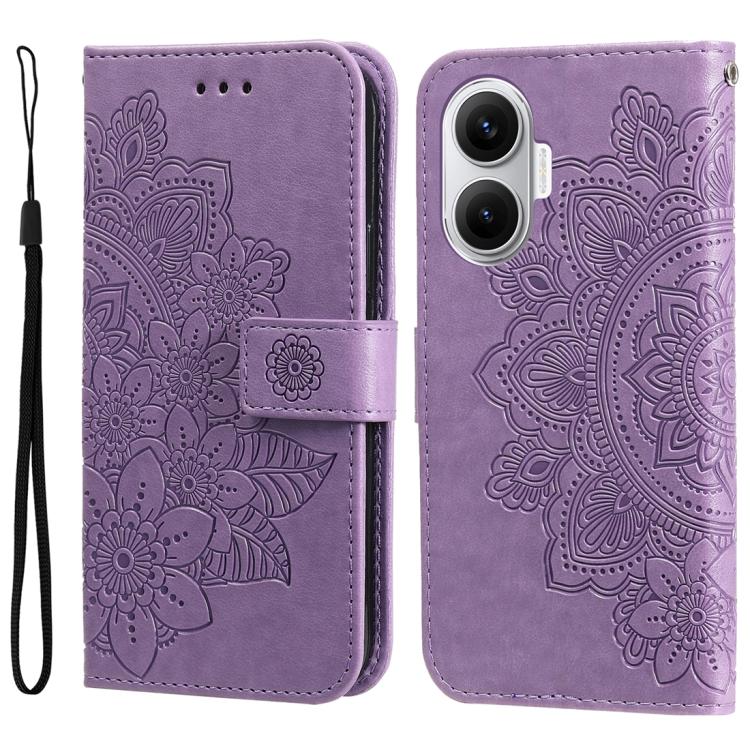Seven-petal Flowers Embossing Leather Phone Case, For Redmi 15a 5G, For Redmi Turbo 5 Max 5G / Poco X8 Pro Max 5G, For Redmi Turbo 5 5G / Poco X8 Pro 5G, For Redmi Note 15 Pro+ 5G 163.3mm / Poco M8 Pro 5G                                                ...