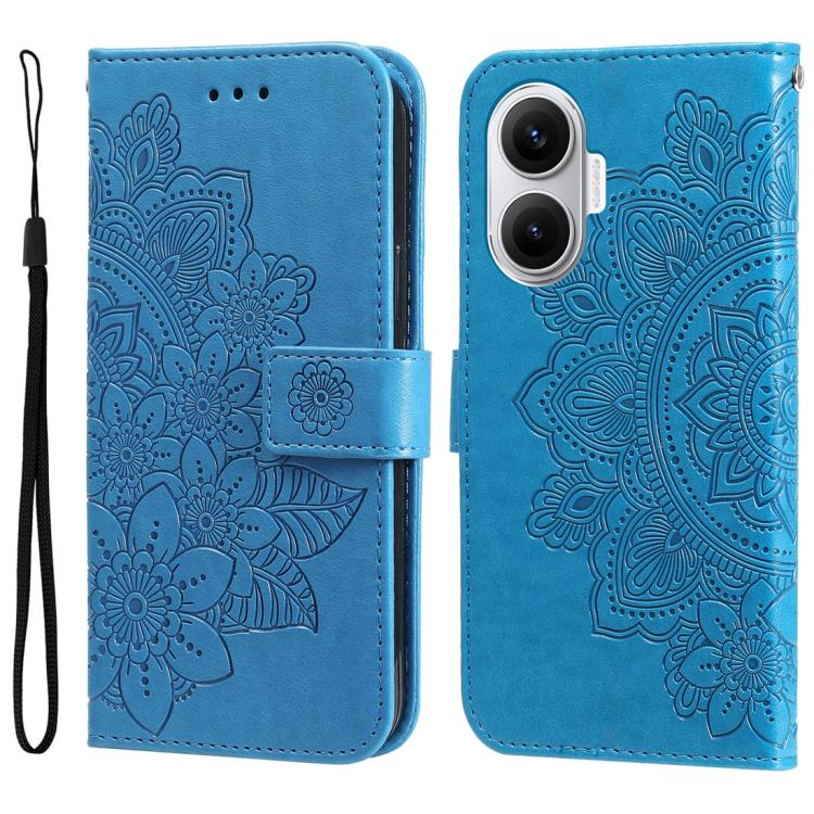 Seven-petal Flowers Embossing Leather Phone Case, For Redmi 15a 5G, For Redmi Turbo 5 Max 5G / Poco X8 Pro Max 5G, For Redmi Turbo 5 5G / Poco X8 Pro 5G, For Redmi Note 15 Pro+ 5G 163.3mm / Poco M8 Pro 5G                                                ...