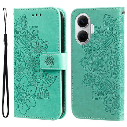 Seven-petal Flowers Embossing Leather Phone Case, For Redmi 15a 5G, For Redmi Turbo 5 Max 5G / Poco X8 Pro Max 5G, For Redmi Turbo 5 5G / Poco X8 Pro 5G, For Redmi Note 15 Pro+ 5G 163.3mm / Poco M8 Pro 5G                                                ...