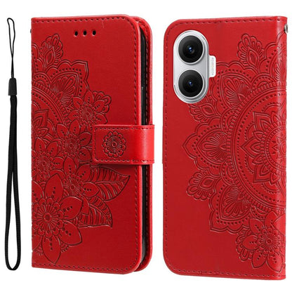 Seven-petal Flowers Embossing Leather Phone Case, For Redmi 15a 5G, For Redmi Turbo 5 Max 5G / Poco X8 Pro Max 5G, For Redmi Turbo 5 5G / Poco X8 Pro 5G, For Redmi Note 15 Pro+ 5G 163.3mm / Poco M8 Pro 5G                                                ...