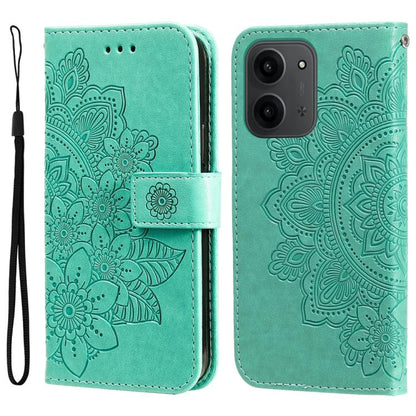 Seven-petal Flowers Embossing Leather Phone Case, For Redmi 15a 5G, For Redmi Turbo 5 Max 5G / Poco X8 Pro Max 5G, For Redmi Turbo 5 5G / Poco X8 Pro 5G, For Redmi Note 15 Pro+ 5G 163.3mm / Poco M8 Pro 5G                                                ...