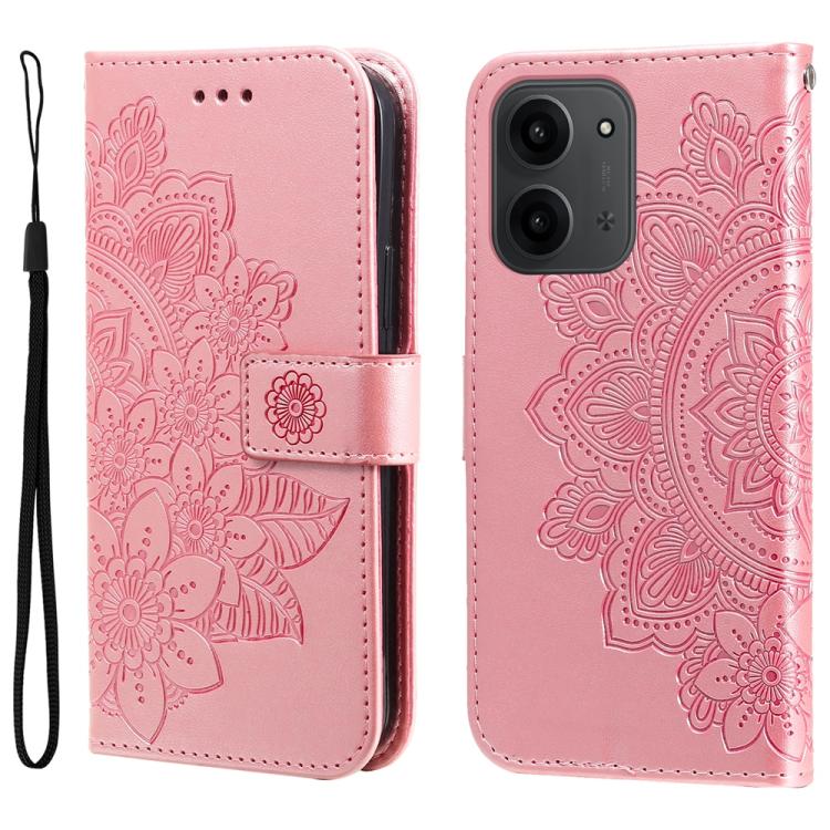Seven-petal Flowers Embossing Leather Phone Case, For Redmi 15a 5G, For Redmi Turbo 5 Max 5G / Poco X8 Pro Max 5G, For Redmi Turbo 5 5G / Poco X8 Pro 5G, For Redmi Note 15 Pro+ 5G 163.3mm / Poco M8 Pro 5G                                                ...